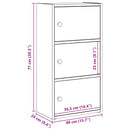 vidaXL szürke sonoma színű szerelt fa könyvespolc 40x24x77 cm