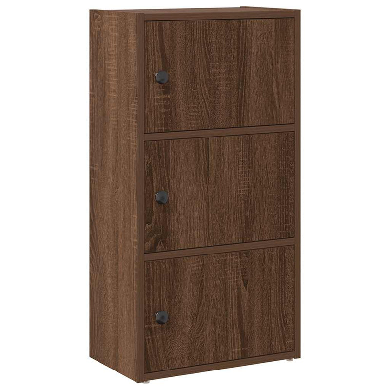 vidaXL barna tölgy színű szerelt fa könyvszekrény 40x24x77 cm