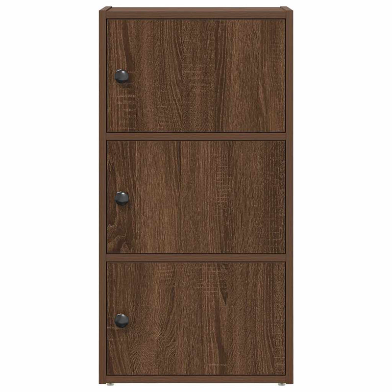 vidaXL barna tölgy színű szerelt fa könyvszekrény 40x24x77 cm