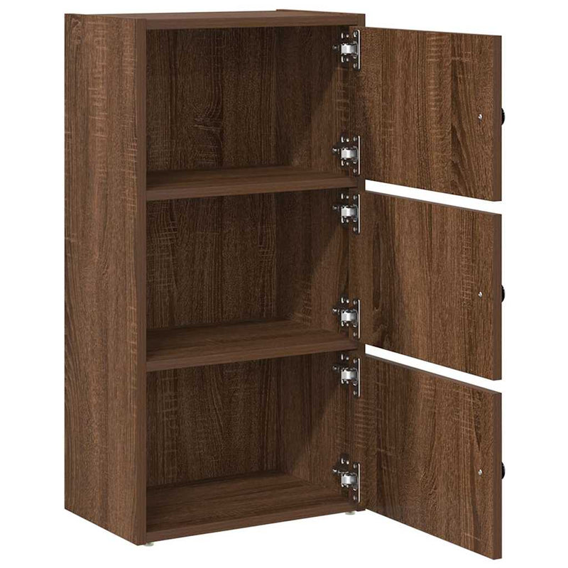 vidaXL barna tölgy színű szerelt fa könyvszekrény 40x24x77 cm