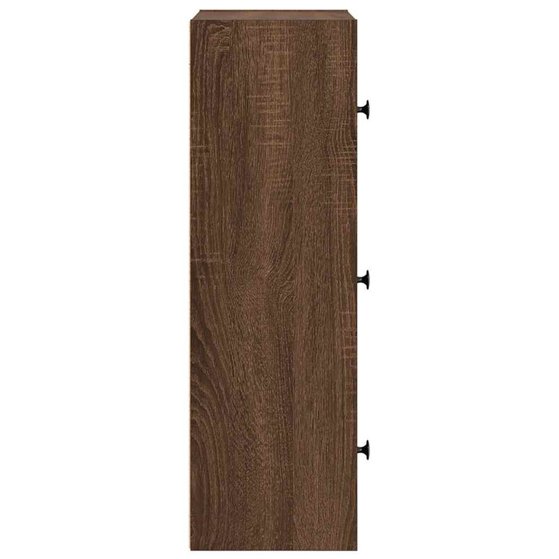 vidaXL barna tölgy színű szerelt fa könyvszekrény 40x24x77 cm