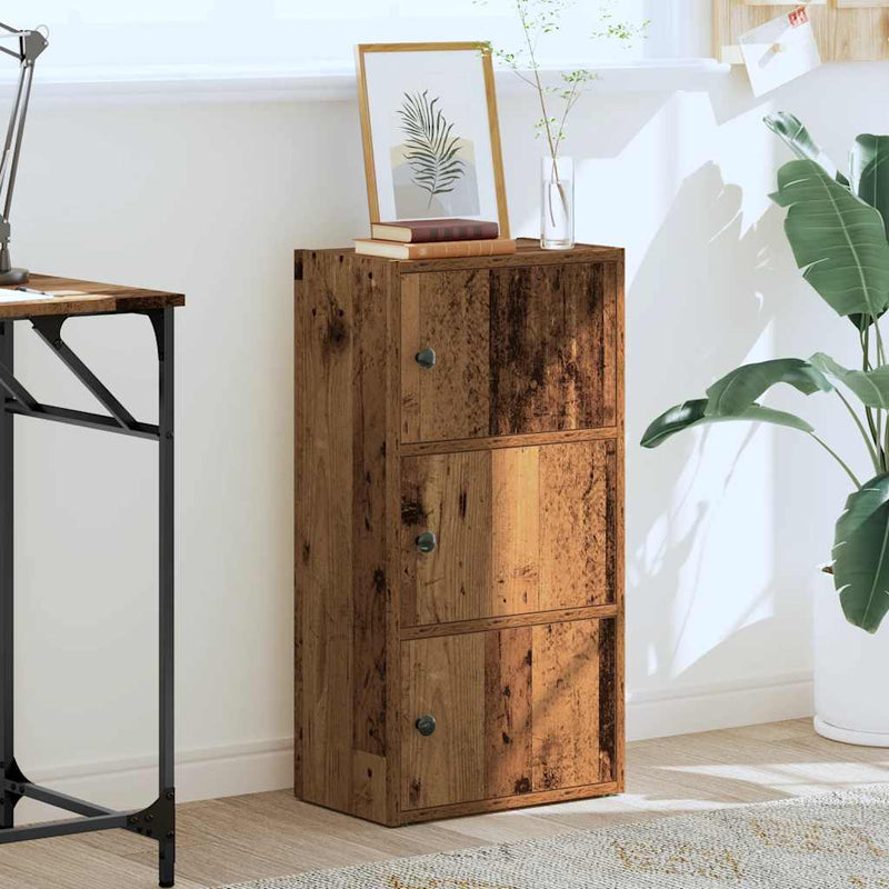 vidaXL antik fa színű szerelt fa könyvespolc 40x24x77 cm