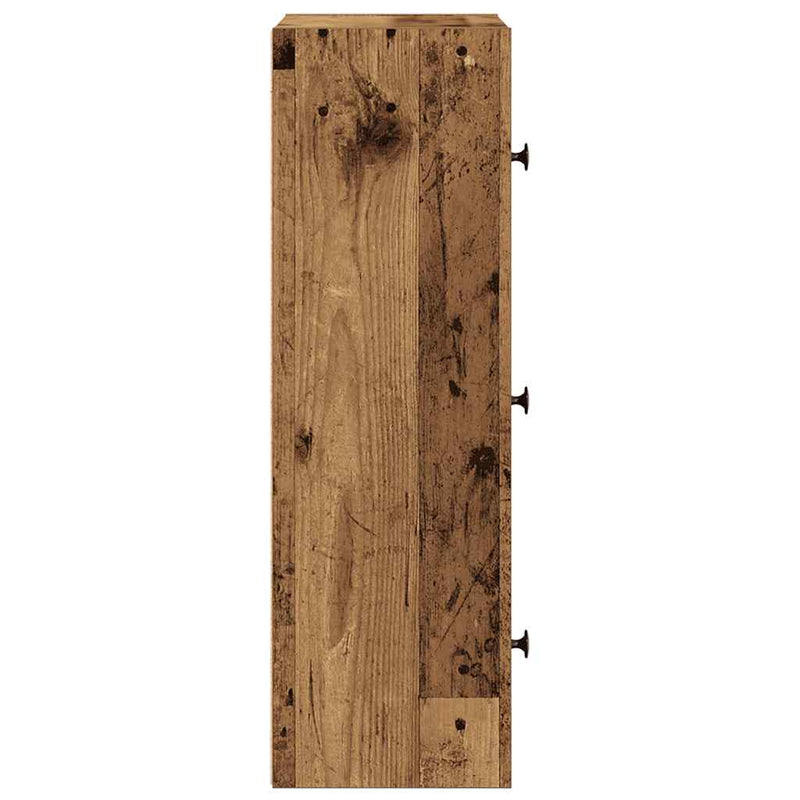 vidaXL antik fa színű szerelt fa könyvespolc 40x24x77 cm