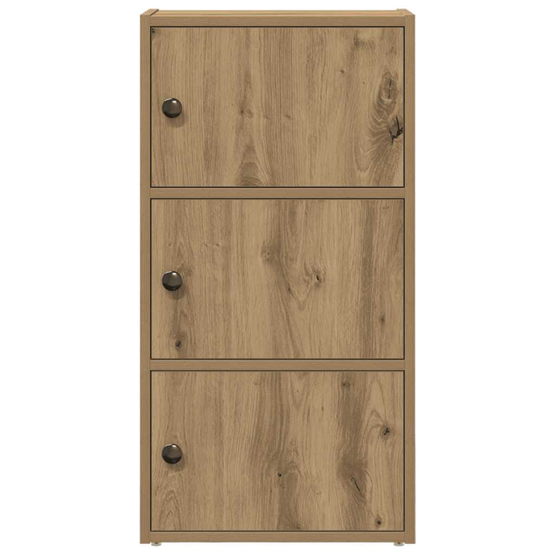 vidaXL kézműves tölgy színű szerelt fa könyvespolc 40x24x77 cm