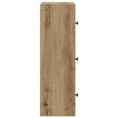 vidaXL kézműves tölgy színű szerelt fa könyvespolc 40x24x77 cm