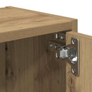 vidaXL kézműves tölgy színű szerelt fa könyvespolc 40x24x77 cm