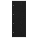 vidaXL Könyvespolc fekete tölgy 40x24x102 cm gépesített fa