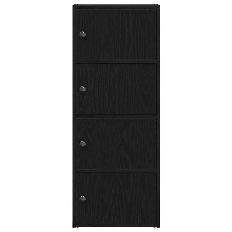 vidaXL Könyvespolc fekete tölgy 40x24x102 cm gépesített fa