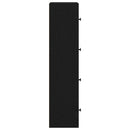 vidaXL Könyvespolc fekete tölgy 40x24x102 cm gépesített fa