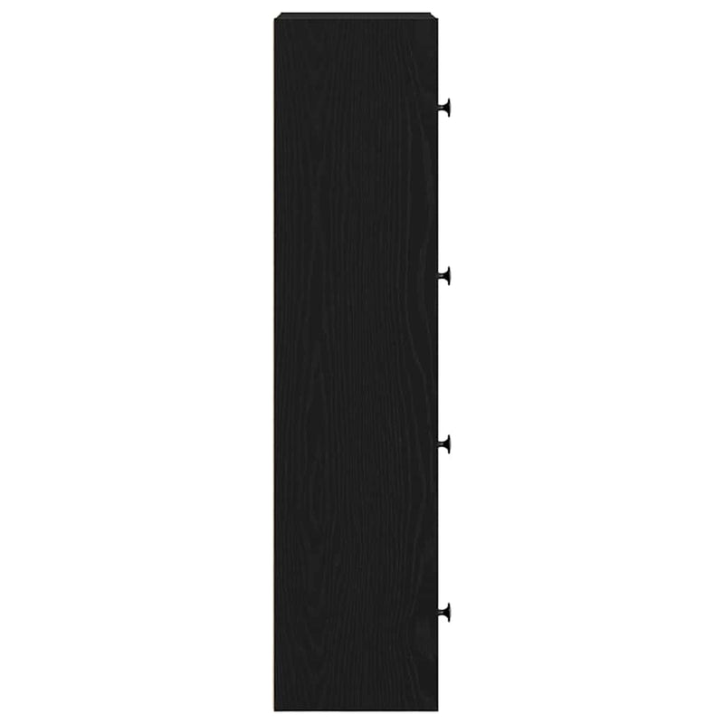 vidaXL Könyvespolc fekete tölgy 40x24x102 cm gépesített fa