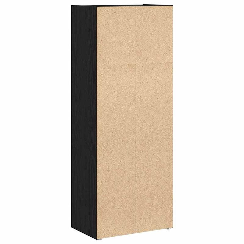 vidaXL Könyvespolc fekete tölgy 40x24x102 cm gépesített fa
