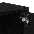 vidaXL Könyvespolc fekete tölgy 40x24x102 cm gépesített fa