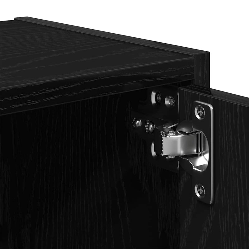 vidaXL Könyvespolc fekete tölgy 40x24x102 cm gépesített fa
