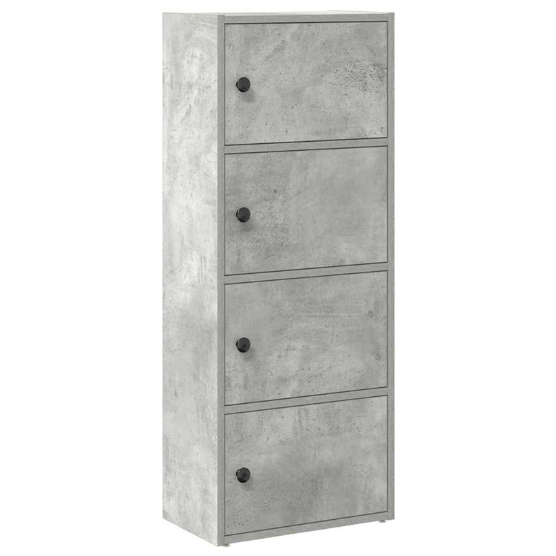 vidaXL betonszürke szerelt fa könyvespolc 40x24x102 cm