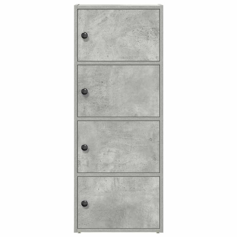 vidaXL betonszürke szerelt fa könyvespolc 40x24x102 cm