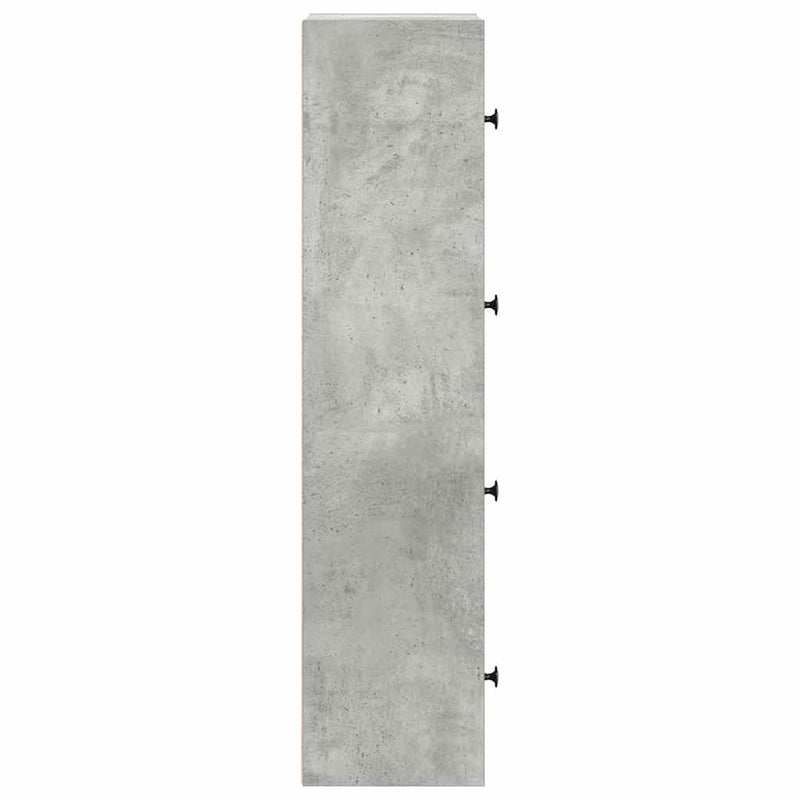 vidaXL betonszürke szerelt fa könyvespolc 40x24x102 cm