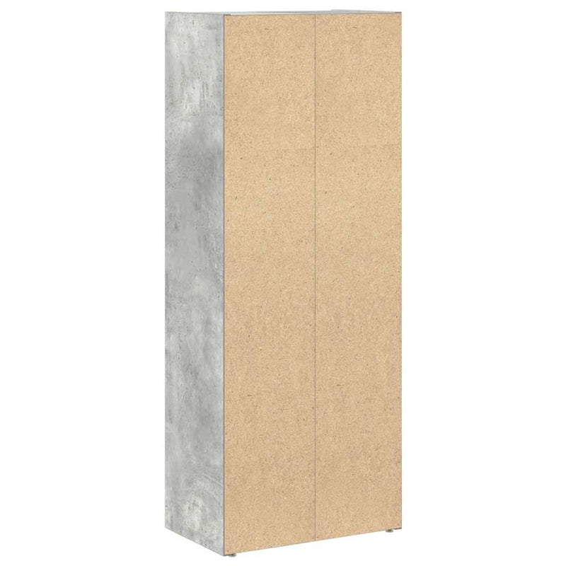 vidaXL betonszürke szerelt fa könyvespolc 40x24x102 cm