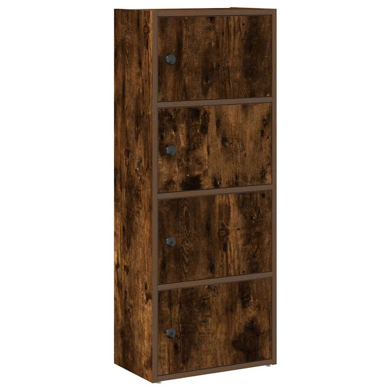 vidaXL füstös tölgy színű szerelt fa könyvszekrény 40x24x102 cm