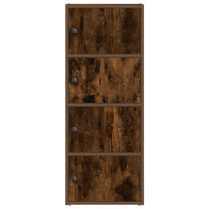 vidaXL füstös tölgy színű szerelt fa könyvszekrény 40x24x102 cm
