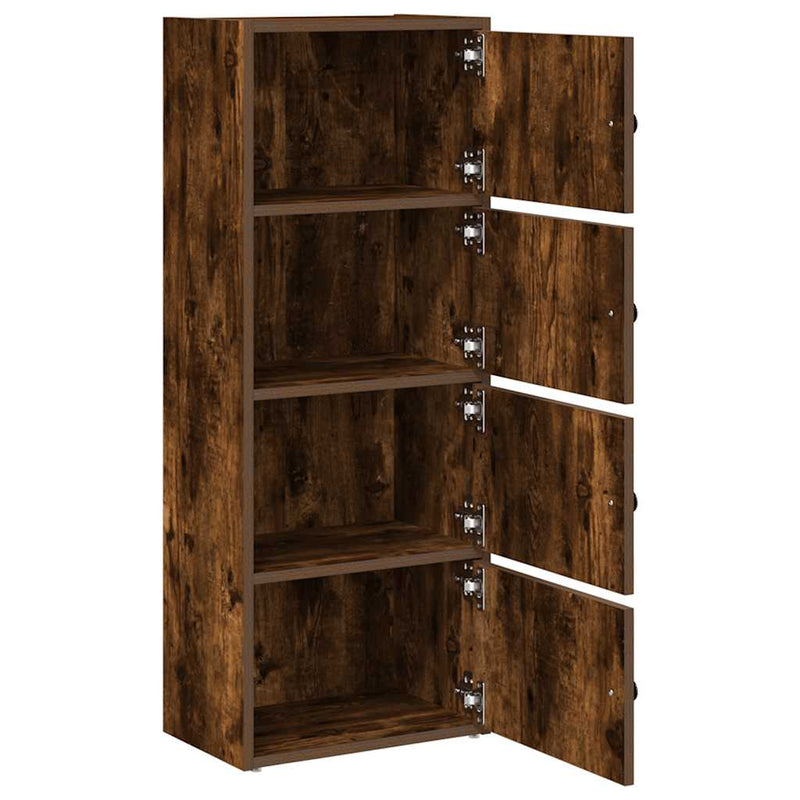 vidaXL füstös tölgy színű szerelt fa könyvszekrény 40x24x102 cm