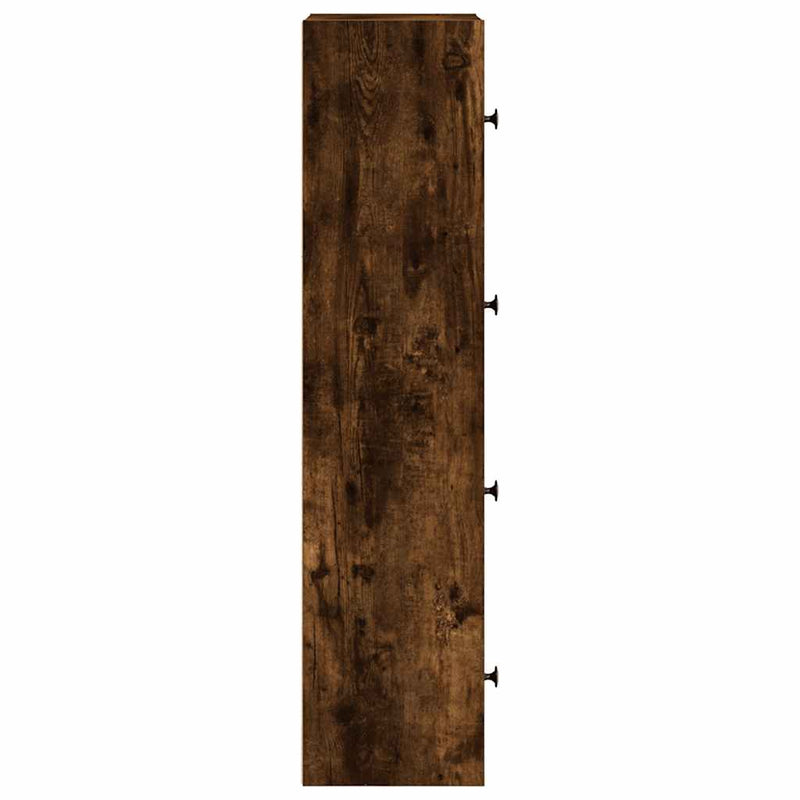 vidaXL füstös tölgy színű szerelt fa könyvszekrény 40x24x102 cm