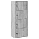 vidaXL szürke sonoma színű szerelt fa könyvespolc 40x24x102 cm