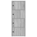vidaXL szürke sonoma színű szerelt fa könyvespolc 40x24x102 cm