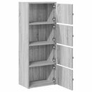 vidaXL szürke sonoma színű szerelt fa könyvespolc 40x24x102 cm