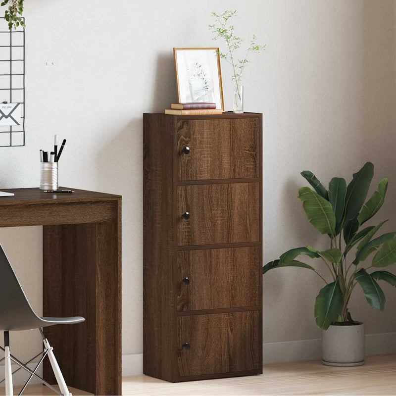 vidaXL barna tölgy színű szerelt fa könyvszekrény 40x24x102 cm