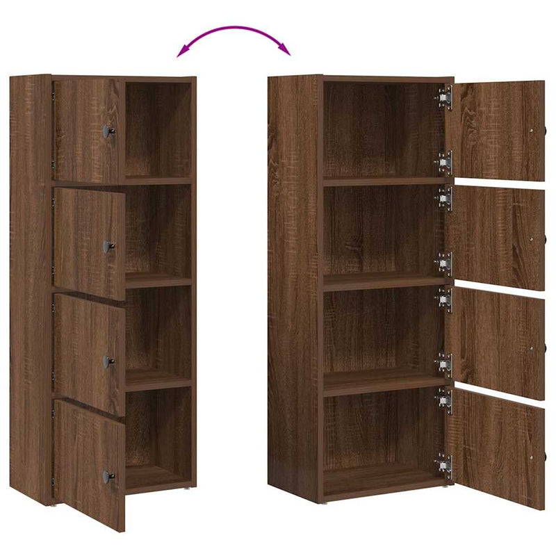 vidaXL barna tölgy színű szerelt fa könyvszekrény 40x24x102 cm