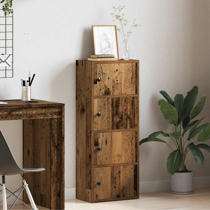 vidaXL antik fa színű szerelt fa könyvespolc 40x24x102 cm