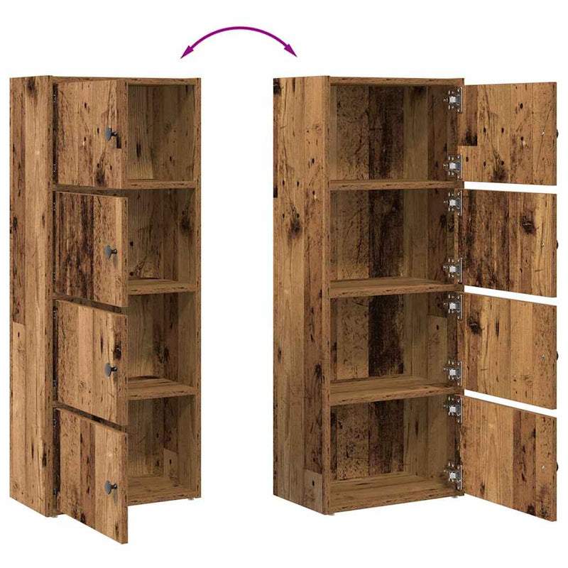 vidaXL antik fa színű szerelt fa könyvespolc 40x24x102 cm