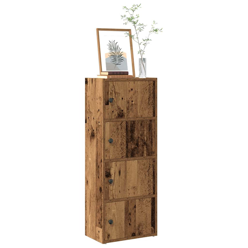 vidaXL antik fa színű szerelt fa könyvespolc 40x24x102 cm