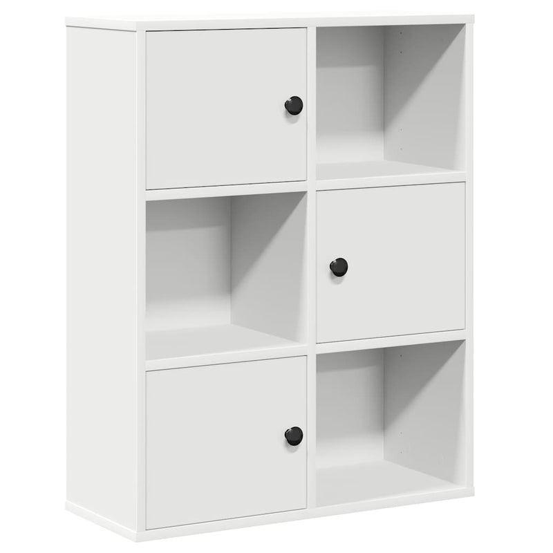 vidaXL fehér szerelt fa könyvespolc 60x24x76,5 cm