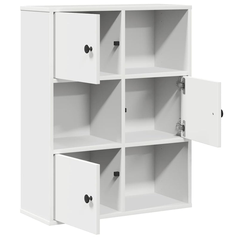 vidaXL fehér szerelt fa könyvespolc 60x24x76,5 cm