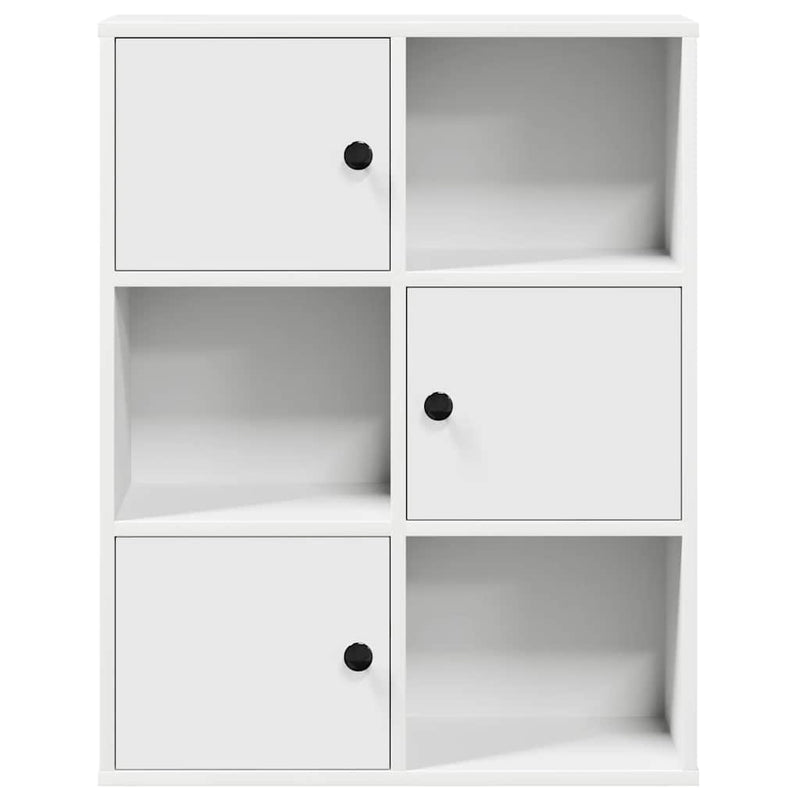 vidaXL fehér szerelt fa könyvespolc 60x24x76,5 cm