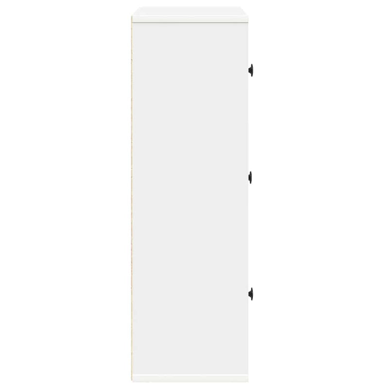 vidaXL fehér szerelt fa könyvespolc 60x24x76,5 cm