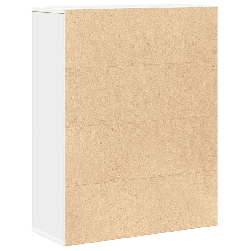 vidaXL fehér szerelt fa könyvespolc 60x24x76,5 cm