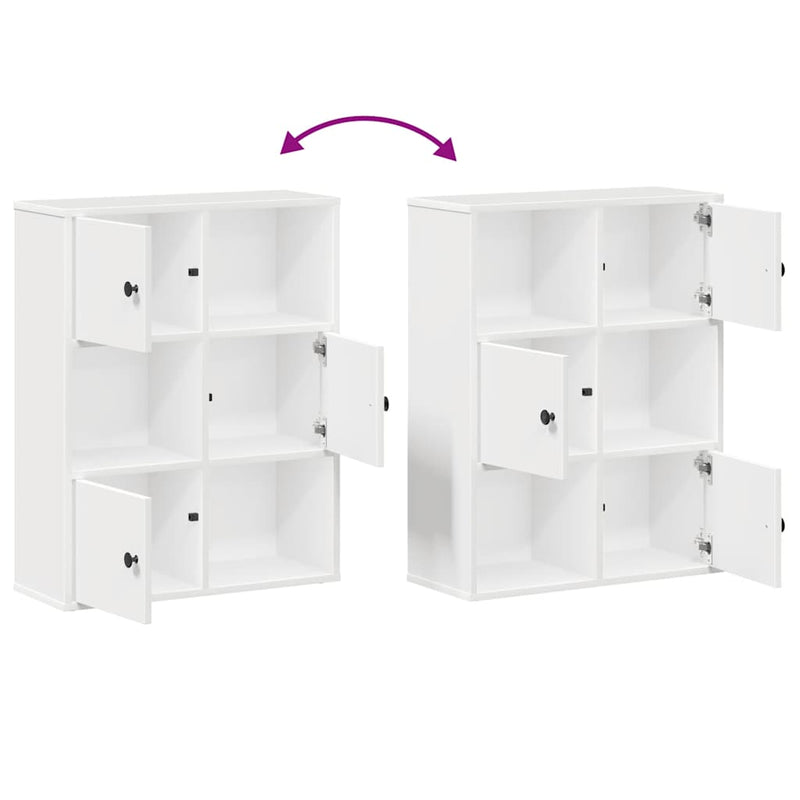 vidaXL fehér szerelt fa könyvespolc 60x24x76,5 cm