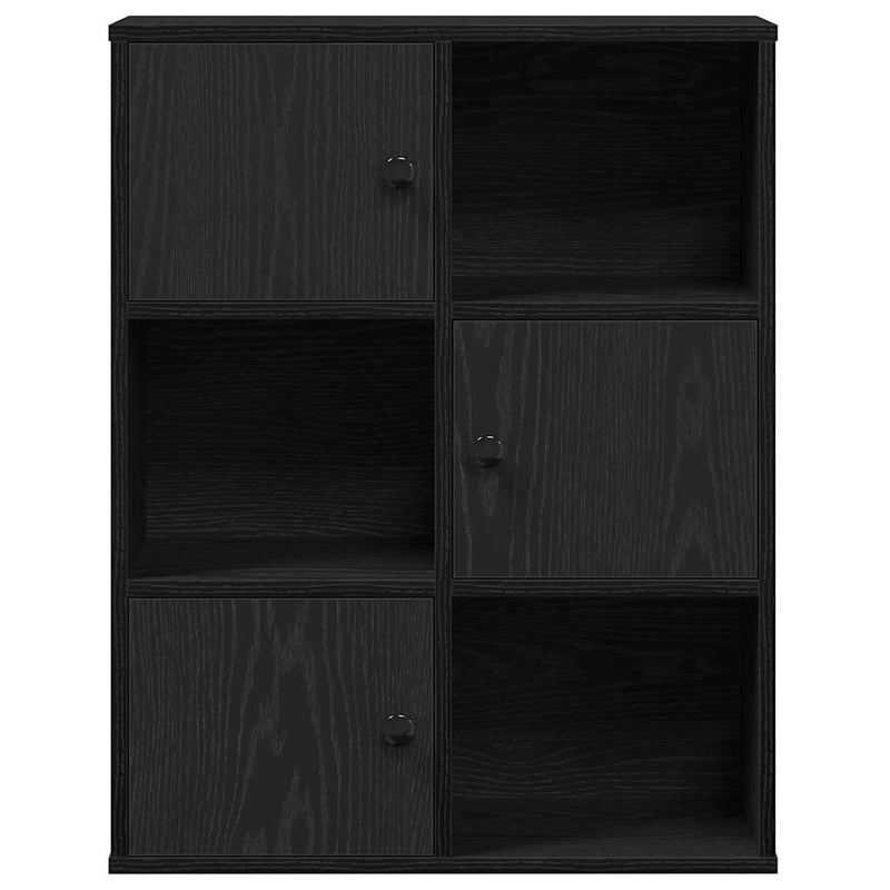 vidaXL Könyvespolc fekete tölgy 60x24x76,5 cm Gépesített fa