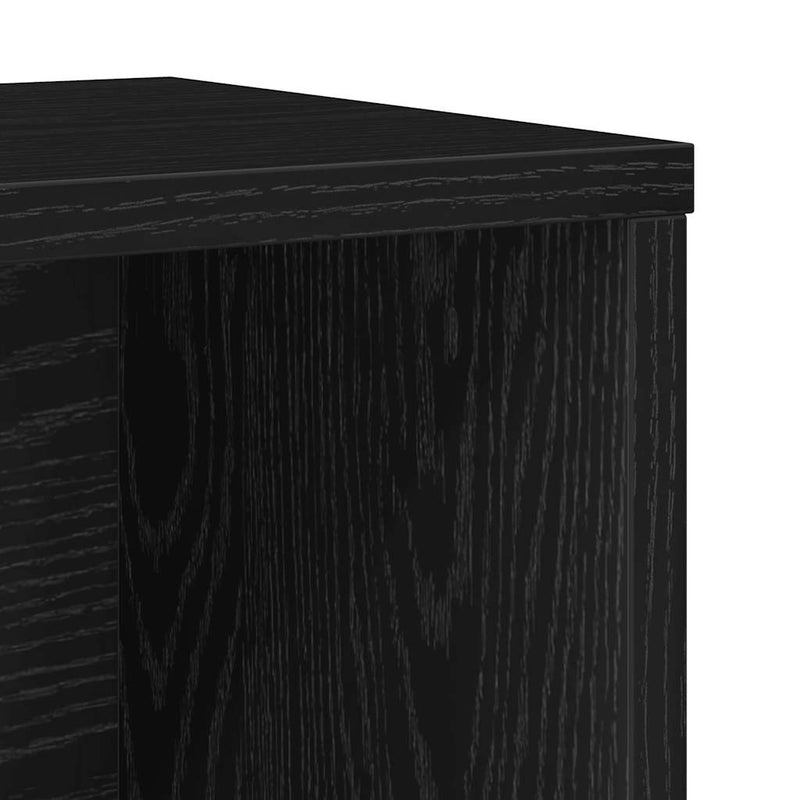 vidaXL Könyvespolc fekete tölgy 60x24x76,5 cm Gépesített fa