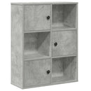 vidaXL betonszürke szerelt fa könyvespolc 60x24x76,5 cm