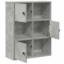 vidaXL betonszürke szerelt fa könyvespolc 60x24x76,5 cm