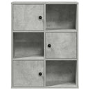 vidaXL betonszürke szerelt fa könyvespolc 60x24x76,5 cm