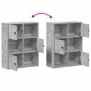 vidaXL betonszürke szerelt fa könyvespolc 60x24x76,5 cm