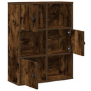vidaXL füstös tölgy színű szerelt fa könyvszekrény 60x24x76,5 cm
