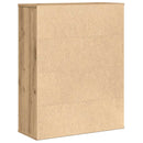 vidaXL kézműves tölgy színű szerelt fa könyvespolc 60x24x76,5 cm