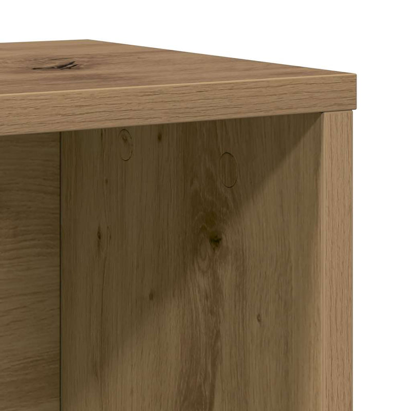 vidaXL kézműves tölgy színű szerelt fa könyvespolc 60x24x76,5 cm