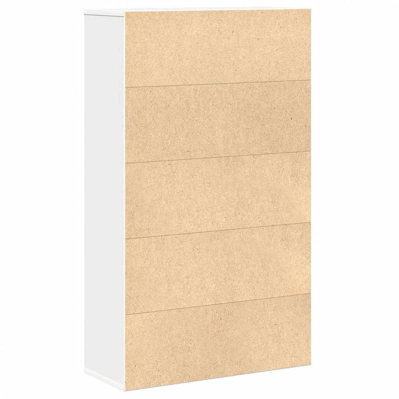 vidaXL fehér szerelt fa könyvespolc 60x24x101,5 cm