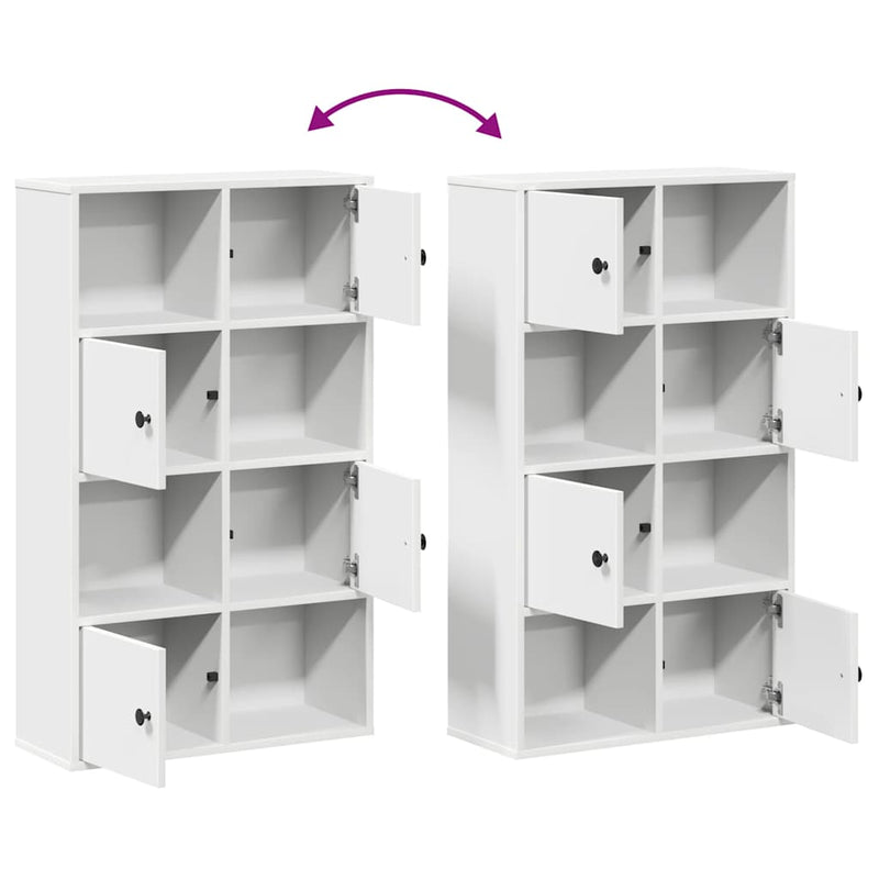 vidaXL fehér szerelt fa könyvespolc 60x24x101,5 cm